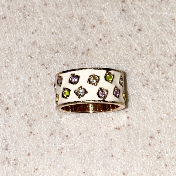 Sterling Silver Multi Color CZ White Band Ring Sz6 - Picture 4 of 7